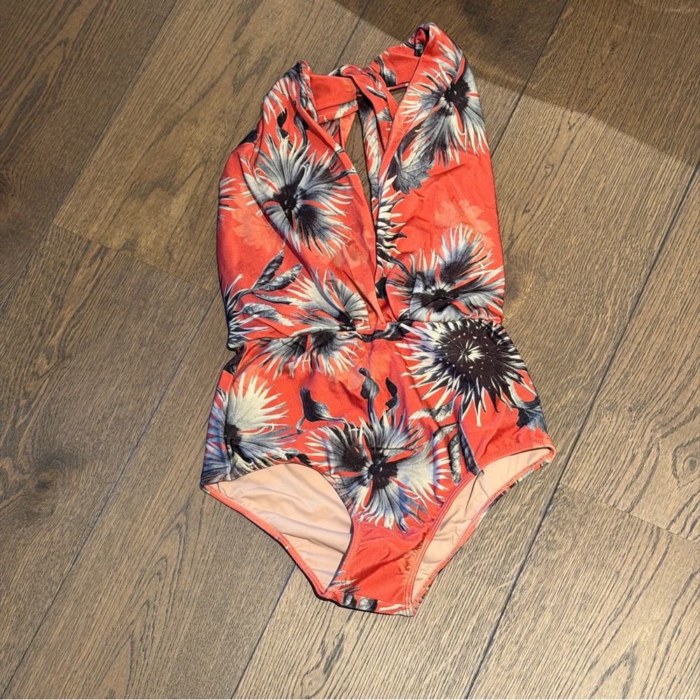 Coral Floral One-Piece Swimsuit